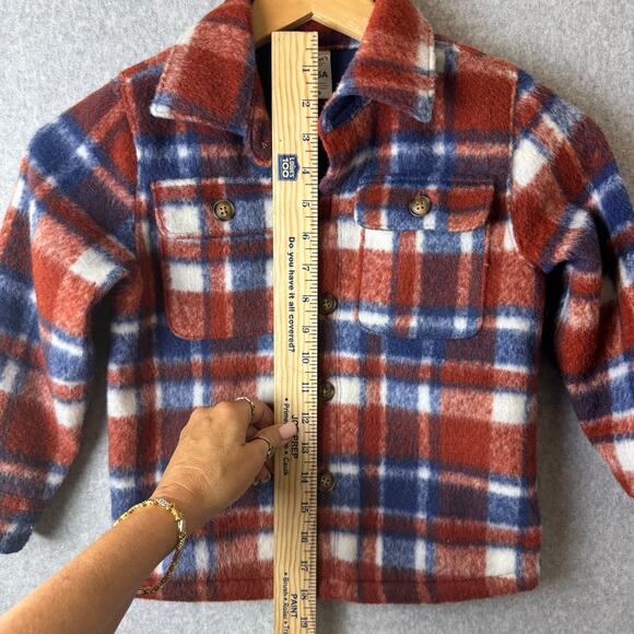 Carters Flannel Jacket Boys Sz 5 Thick Warm Plaid Western Outdoors Fall Casual - Picture 4 of 10